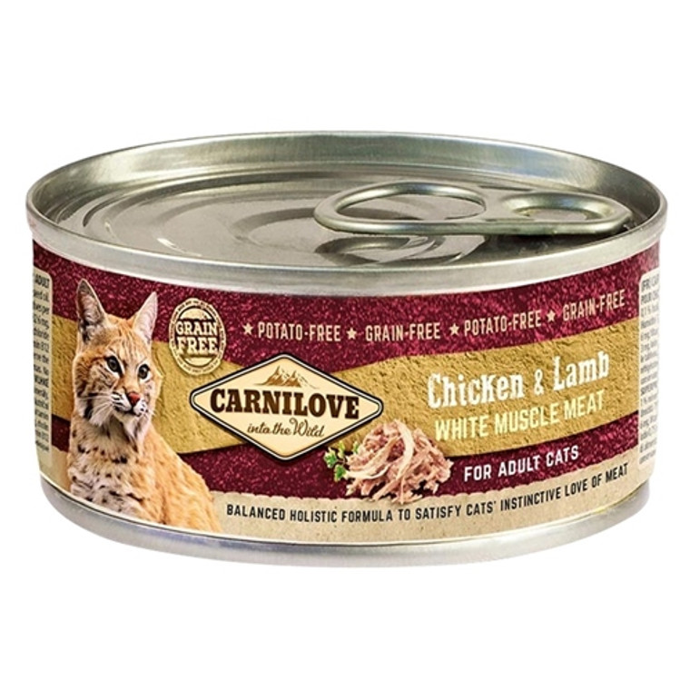 Carnilove Chicken & Lamb for Adult Cats (Wet Food Cans) 100g