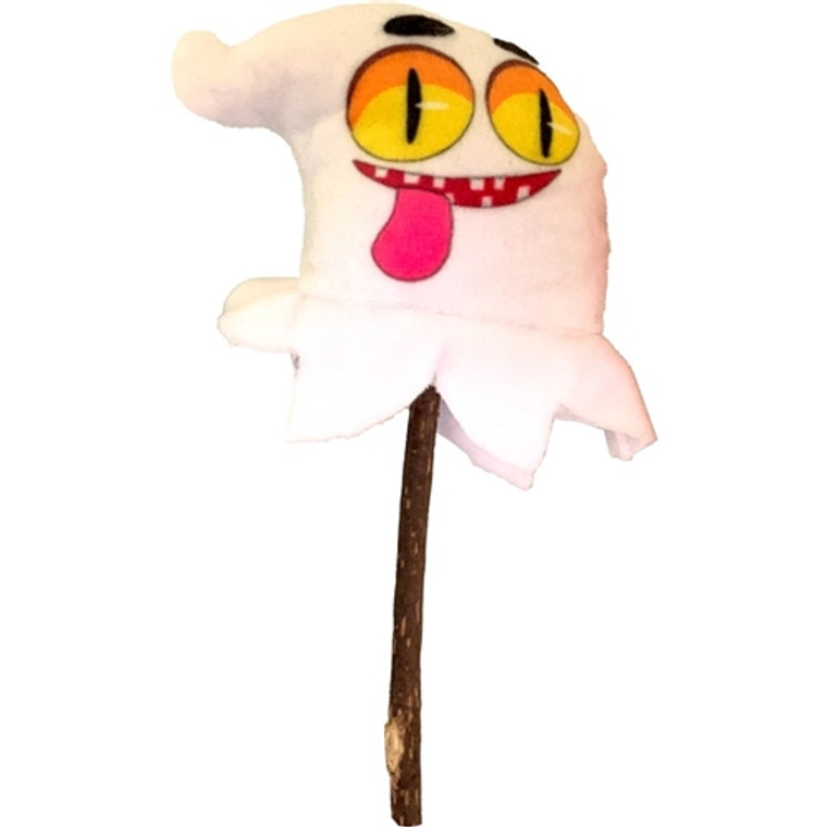 CAT TOY FRIGHT GHOST W/ SILVERVINE 15cm