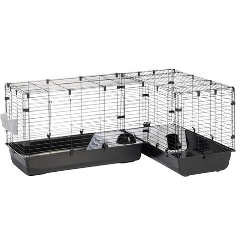 Cubix corner Connected Bird Cage black-black 148/100 x 50 x 63,5 cm
