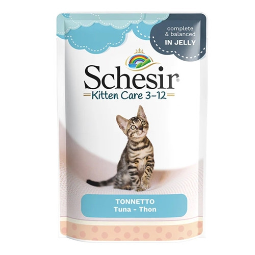 Schesir Kitten Care- Pouch In Jelly 3-12 Tuna Wet Food 85g