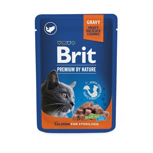 Brit Premium Cat Pouch Salmon for Sterilised 100 g