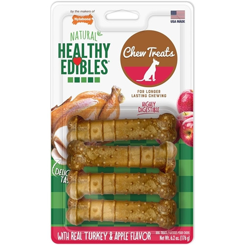 Nylabone Healthy Edibles Combo Turkey Apple Regular 4Ct