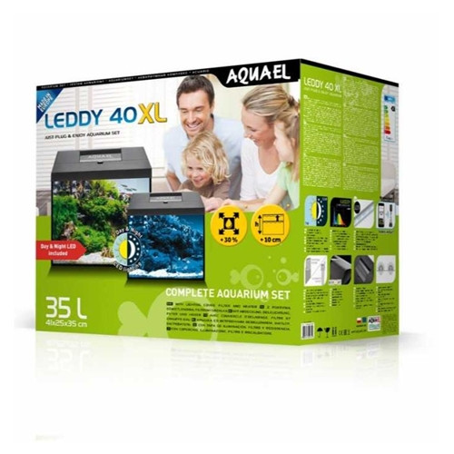 Aquael Leddy Aquarium Set XL Black Day & Night[Size - 40 cm]