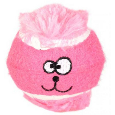 TBALL FONNY BLU ROSE GRN 6CM 3P/NET Pet World