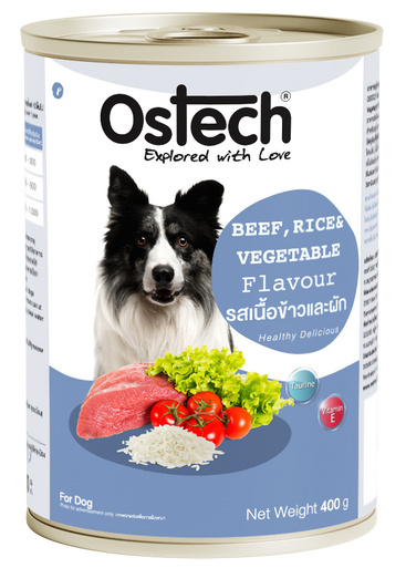 ドッグフード TECH Ostech Dog Food - Beef, Rice and Vegetable Flavour (400 g) - Pet World