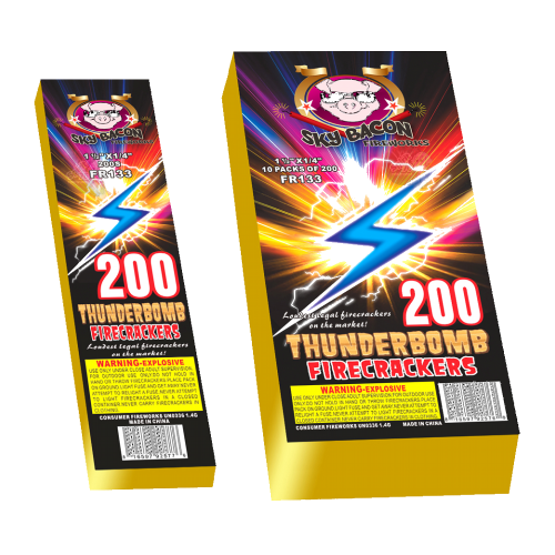 Thunderbomb Firecrackers 200s Brick (20 pckgs)