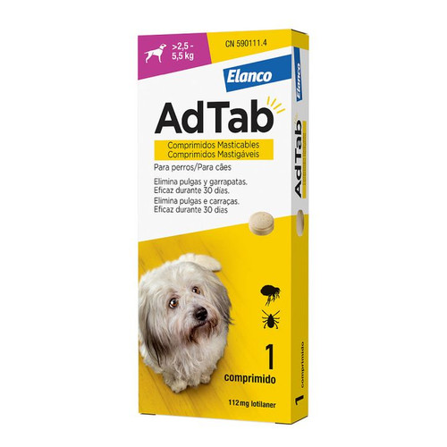 ADTAB 112 MG 1 COMPRIMIDO MASTICABLE PARA PERROS (>2,5-5,5 KG)