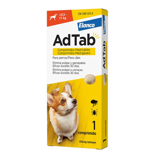 ADTAB 225 MG 1 COMPRIMIDO MASTICABLE PARA PERROS (>5,5-11 KG)