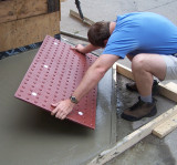 Cast-In-Place ADA Replaceable Tactile Panel, Brick Red 24"x48"