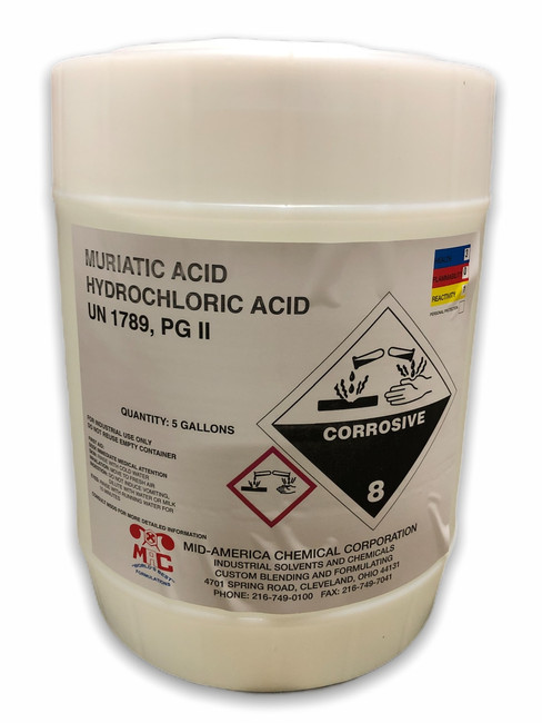100% Muriatic Acid 5 Gallon