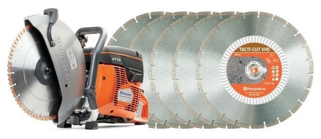K 770 14" Saw with 3,5,10 14" Diamond Blade Package