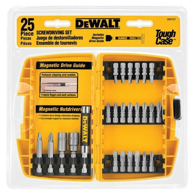 Dewalt DW2167 25 Pc. Screwdriving Set with Tough Case