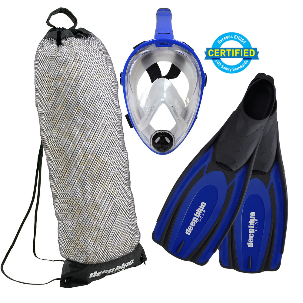Full Face Mask Adult Snorkeling Set by Deep Blue Gear