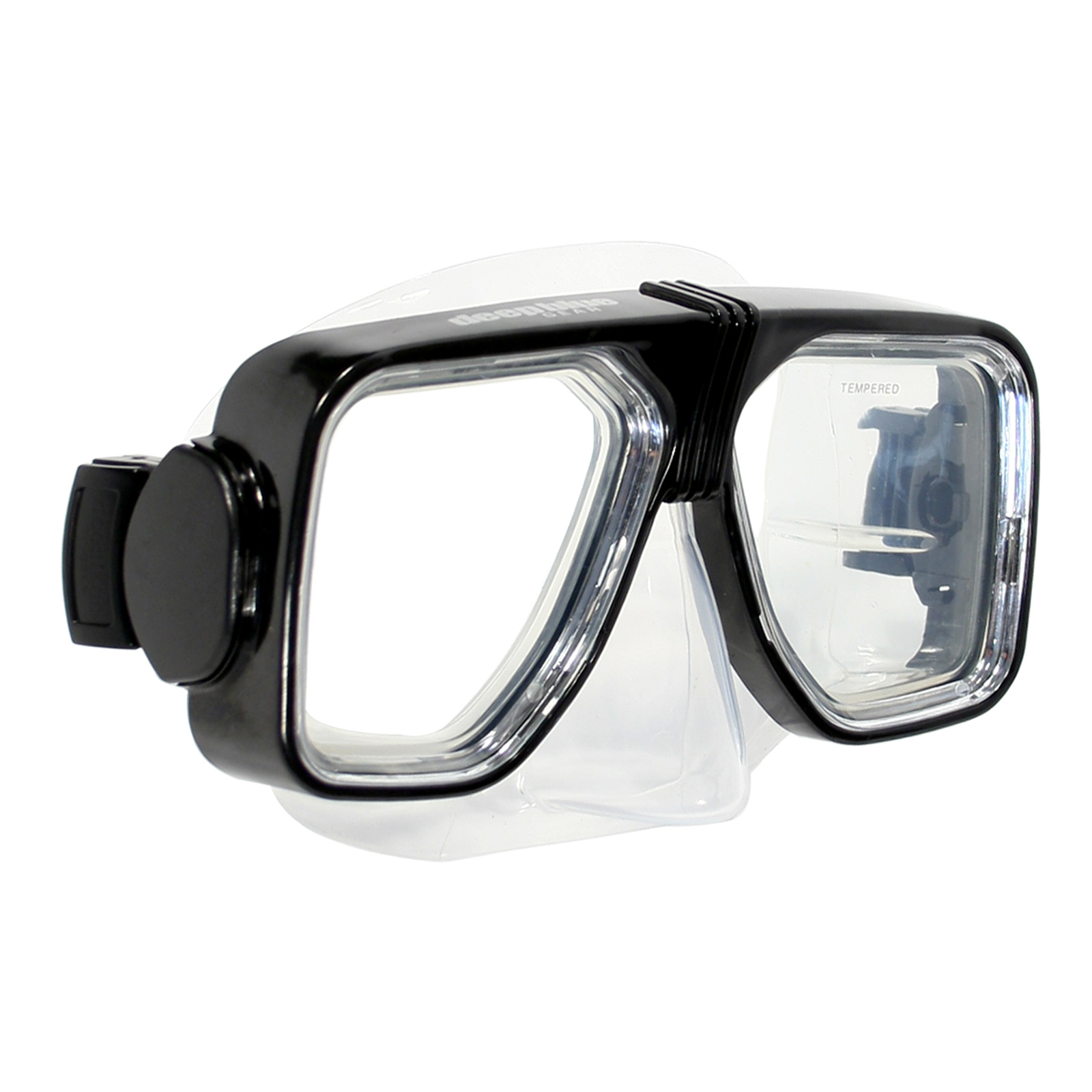 Scuba Choice Dive Mask With Blue Mirror Coated Lense + Black Snorkel Combo  - scubachoice