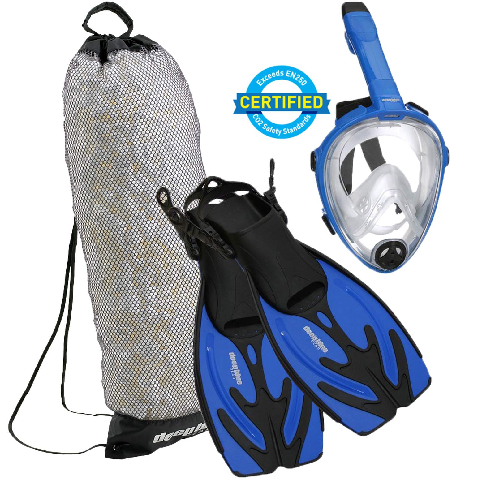 Kids Full Face Snorkeling Mask Set By Deep Blue Gear
