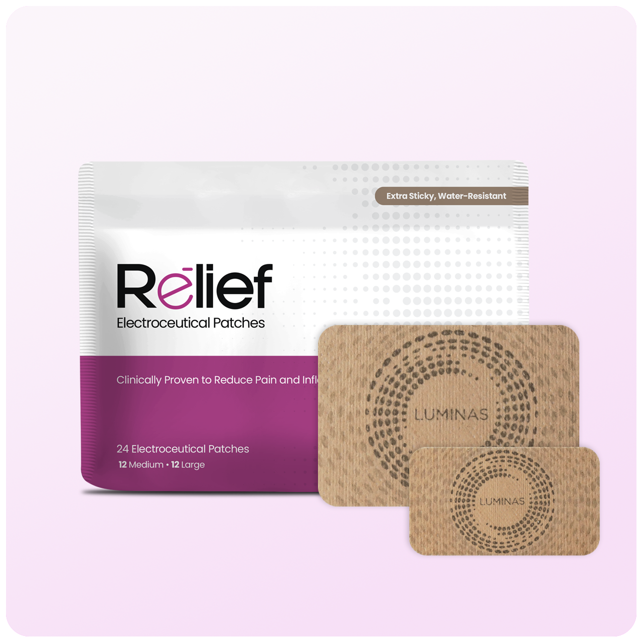 Relief Tan (24 Water Resistant Pain Relief Patches)