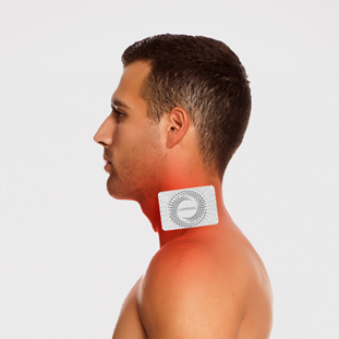 Pain Relief Patch Placement on a Neck 3