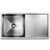 New 870x440mm Handmade Stainless Steel flush mount Kitchen Laundry Sink