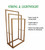 CARLA HOME Bamboo Towel Bar Holder Rack 3-Tier Freestanding Bathroom Bedroom