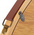 CARLA HOME Hanging Round Wall Mirror 38 cm - Solid Bamboo Frame and Adjustable