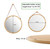 CARLA HOME Hanging Round Wall Mirror 38 cm - Solid Bamboo Frame and Adjustable
