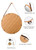 CARLA HOME Hanging Round Wall Mirror 45 cm - Solid Bamboo Frame and Adjustable