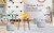 La Bella Light Blue Fabric Ottoman Round Wooden Leg Foot Stool
