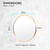 La Bella Gold Wall Mirror Round Aluminum Frame Makeup Decor Bathroom Vanity 50cm