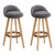 Artiss Set of 2 Fabric Bar Stools-Grey Great Quality Solid Material Fashion