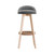 Artiss Set of 2 Fabric Bar Stools-Grey Great Quality Solid Material Fashion