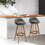 Artiss Set of 2 Fabric Bar Stools-Grey Great Quality Solid Material Fashion