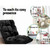 Artiss Lounge Sofa Floor Recliner Futon Chaise Folding Couch Black/Grey