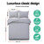 Giselle Bedding Quilt Cover Set Bed Luxury Classic Duvet Doona Hotel Grey