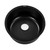 Cefito Granite Stone Kitchen Laundry Sink Top Under mount Round 430x200mm Black