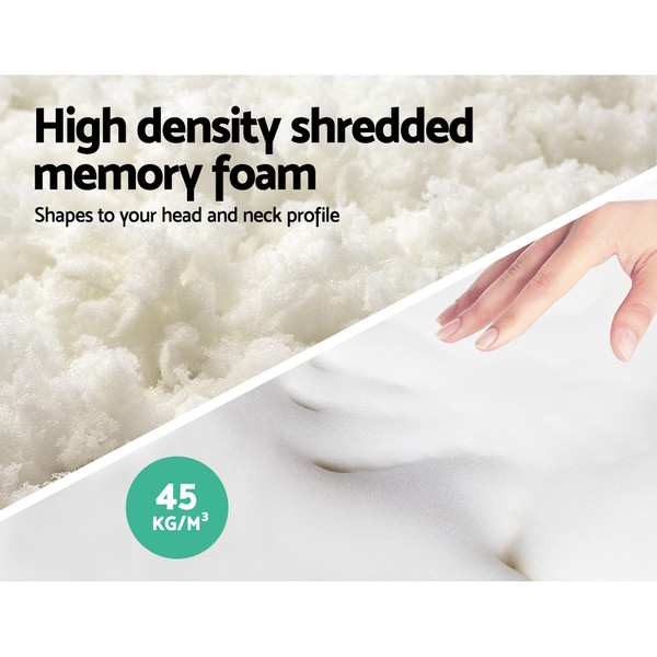 Giselle Bedding Set of 2 Visco Elastic Memory Foam Pillows(MATTRESS-LUX-PILLOWX2)