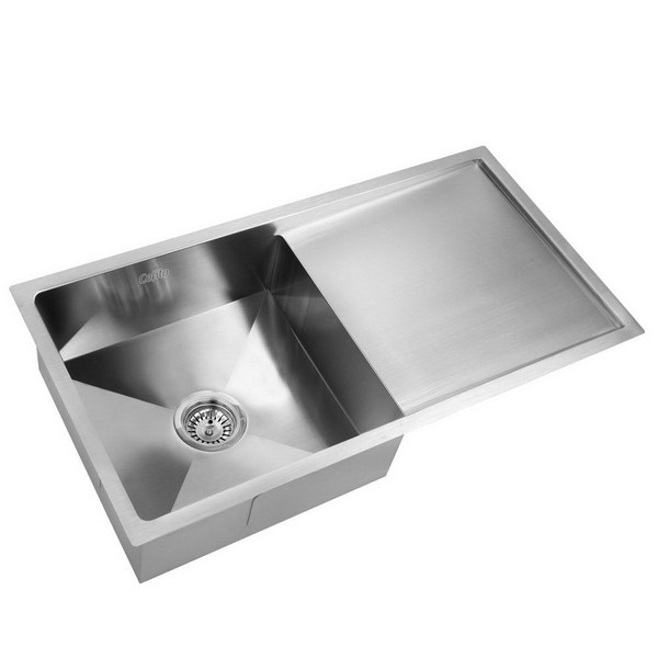 New 870x440mm Handmade Stainless Steel flush mount Kitchen Laundry Sink