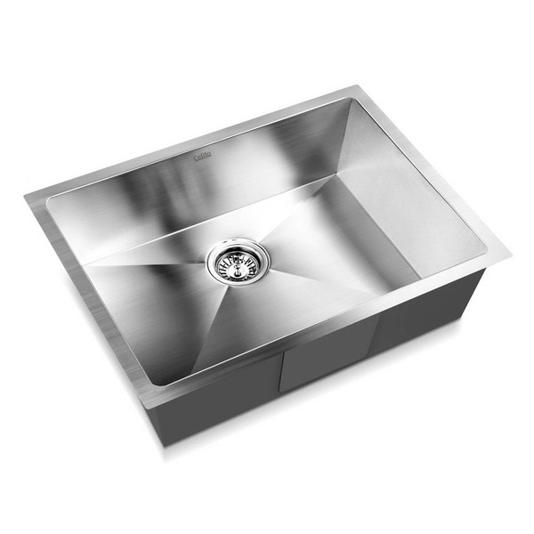 Cefito 600x450mm Handmade Nano Sink 304 Stainless Steel Kitchen Black Laundry