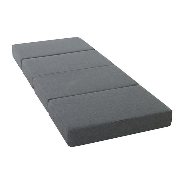 Giselle Bedding Portable Mattress Folding Foldable Foam Floor Bed Black/Grey