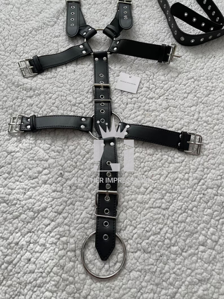 Men’s Leather Cock Ring Harness