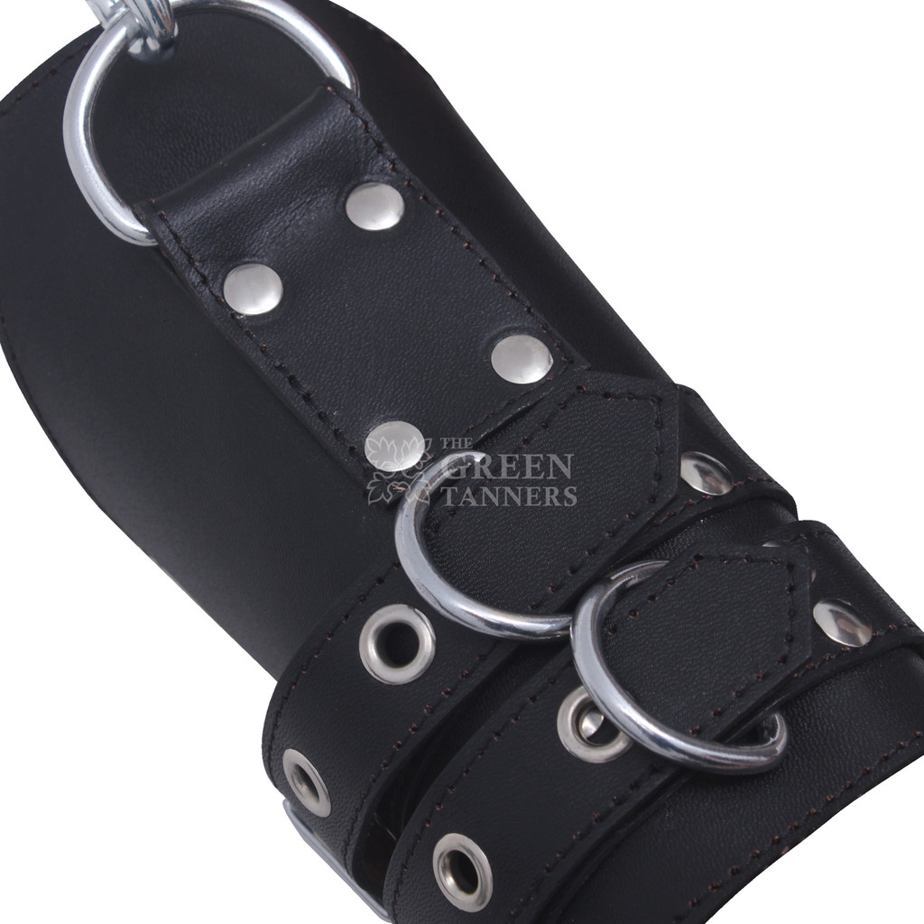 Heavy Duty Leather Suspension Wrist Cuffs - Detailed View Heavy Duty Leather Suspension Wrist Cuffs - Detailed View