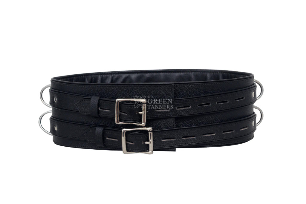 Leather Adult Bondage belt, leather waist belt, leather restraint