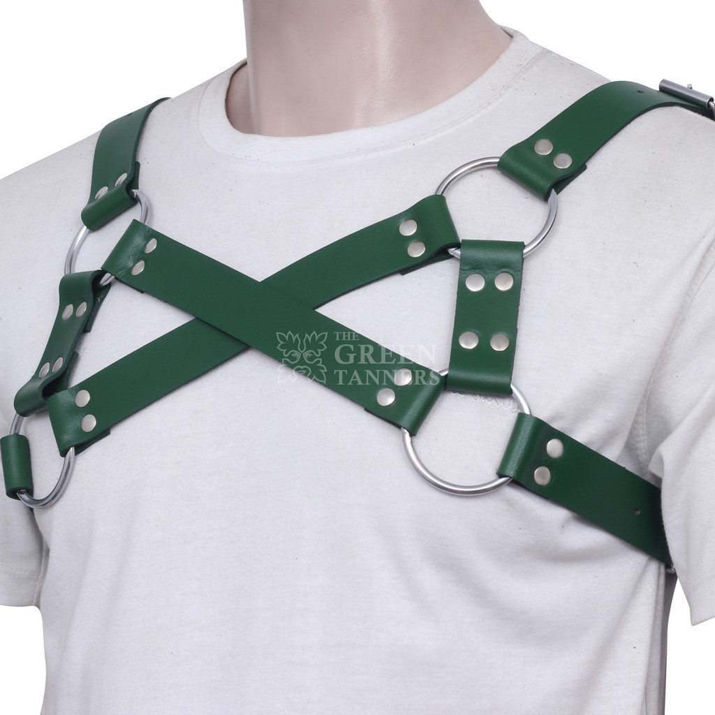 gay men harness - closer look, leather gay men harness, leather harness