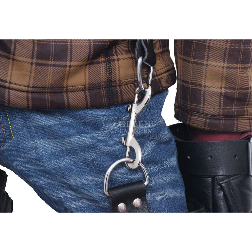 Exclusive Black Leather Bondage Waist Restraints Belt - Main Image Exclusive Black Leather Bondage Waist Restraints Belt - Main Image