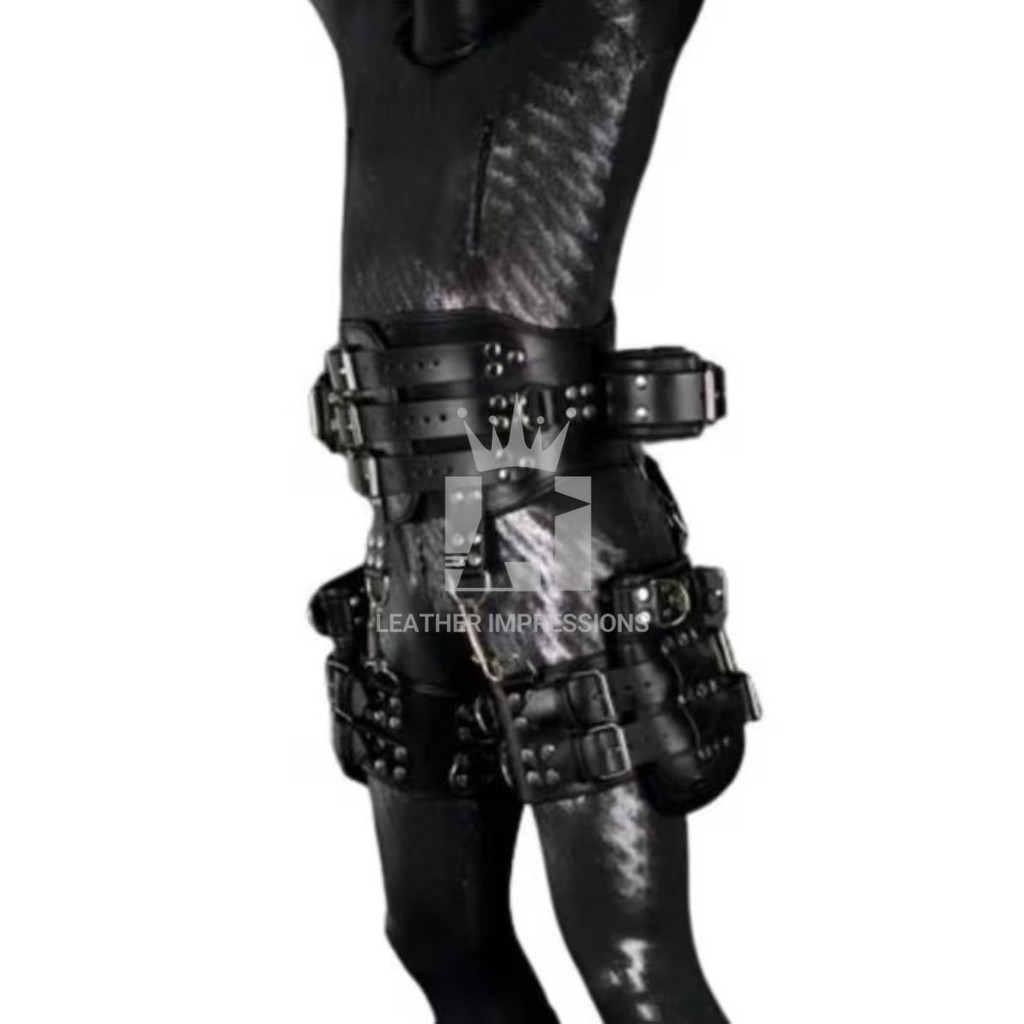 leather restraint, waist restraint, leather restraint belt