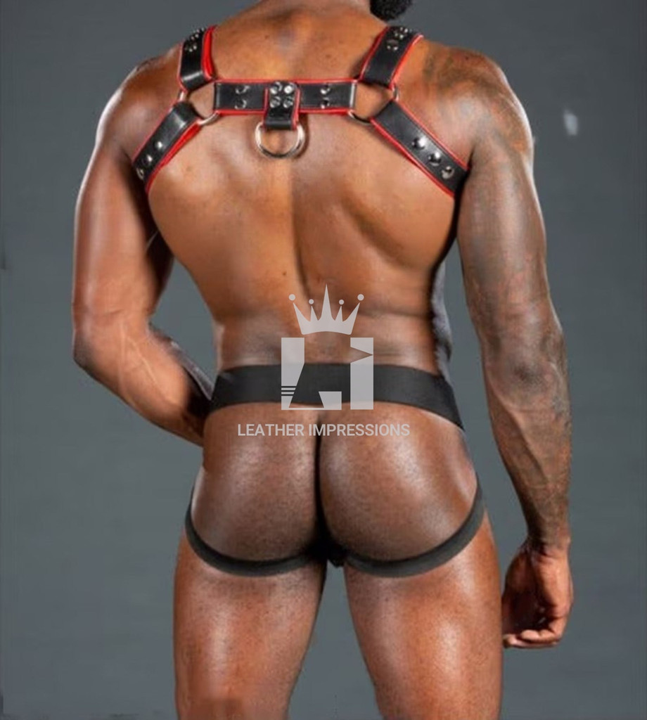 Leather harness, leather jockstrap, BDSM harness and jockstrap for mens, gay jockstrap