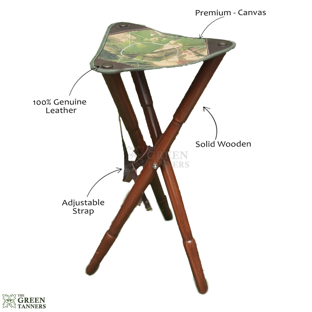 cordura seat camping stool for hunting, tripod camping stool