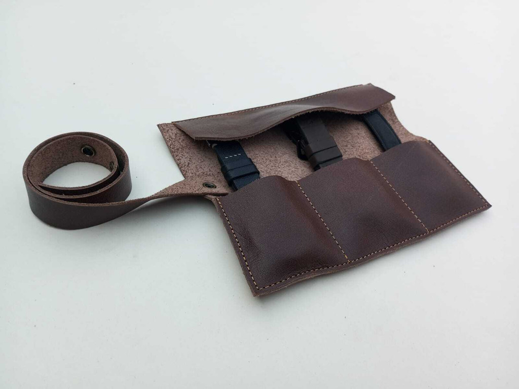 leather watch roll, watch roll, watch organizer, watch roll for travel