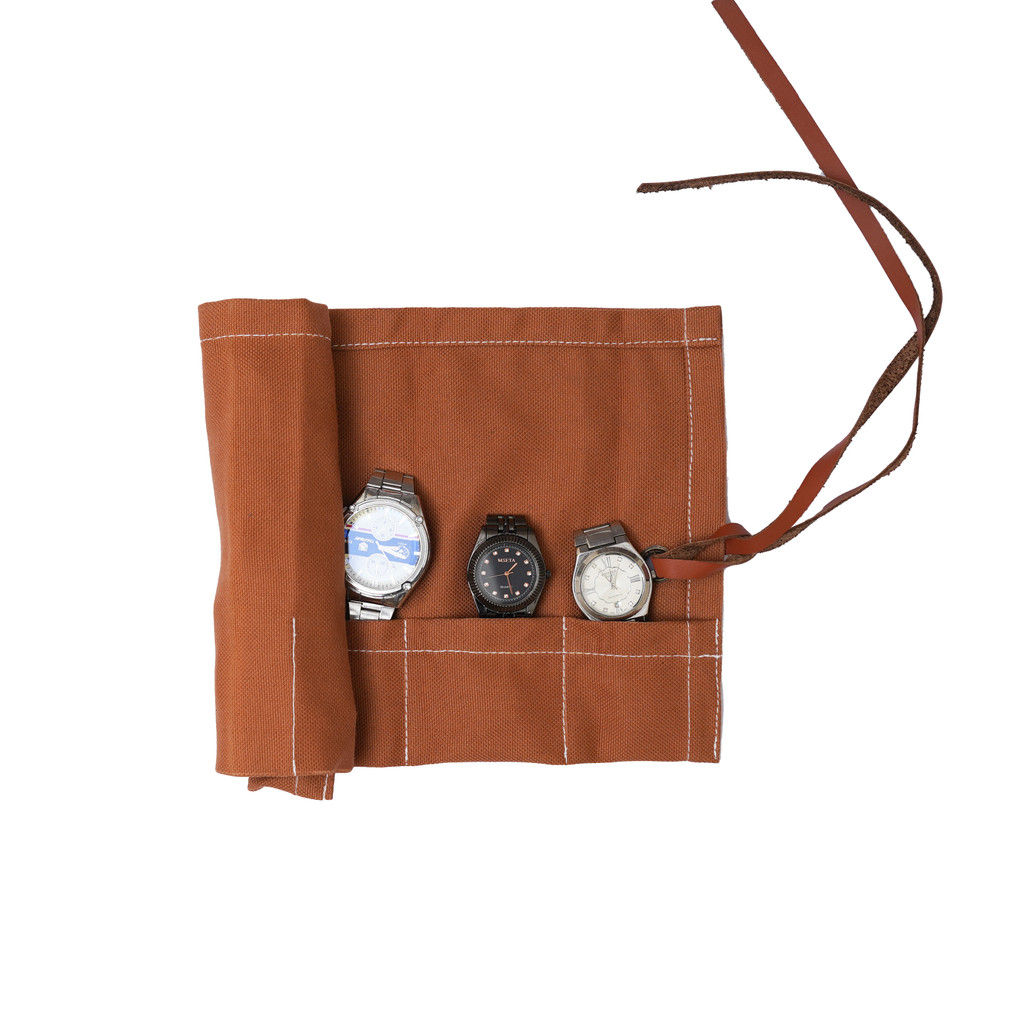 canvas watch roll, watch roll, watch organizer, watch roll for travel