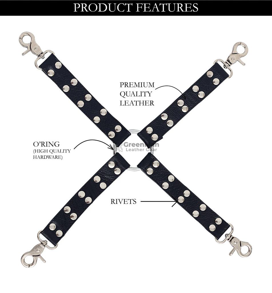 Explore Your Desires with our Leather Trigger Clip Hogtie