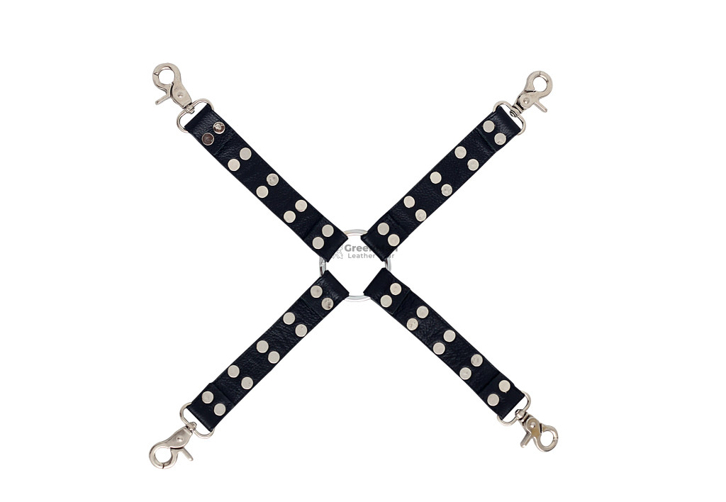 Explore Your Desires with our Leather Trigger Clip Hogtie